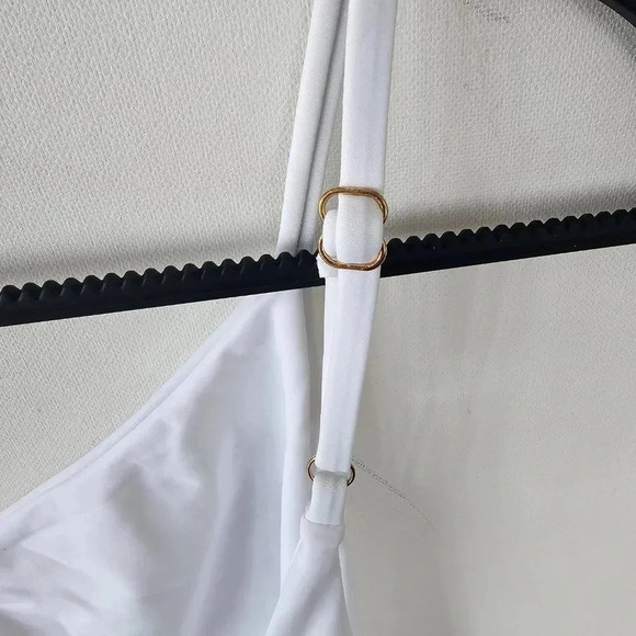 Fashion Nove Island Getaway One Piece Swimsuit - White/Gold 3X - Picture 8 of 9